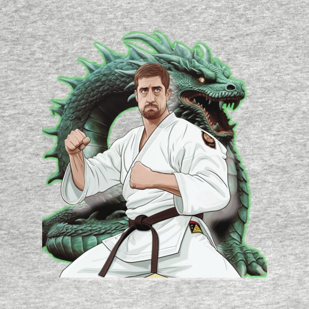 Aaron Rodgers Karate Master T-Shirt Become The Dragon by ONEWondr